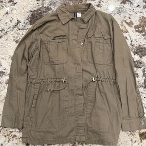 Divided Utility Jacket in Olive Green